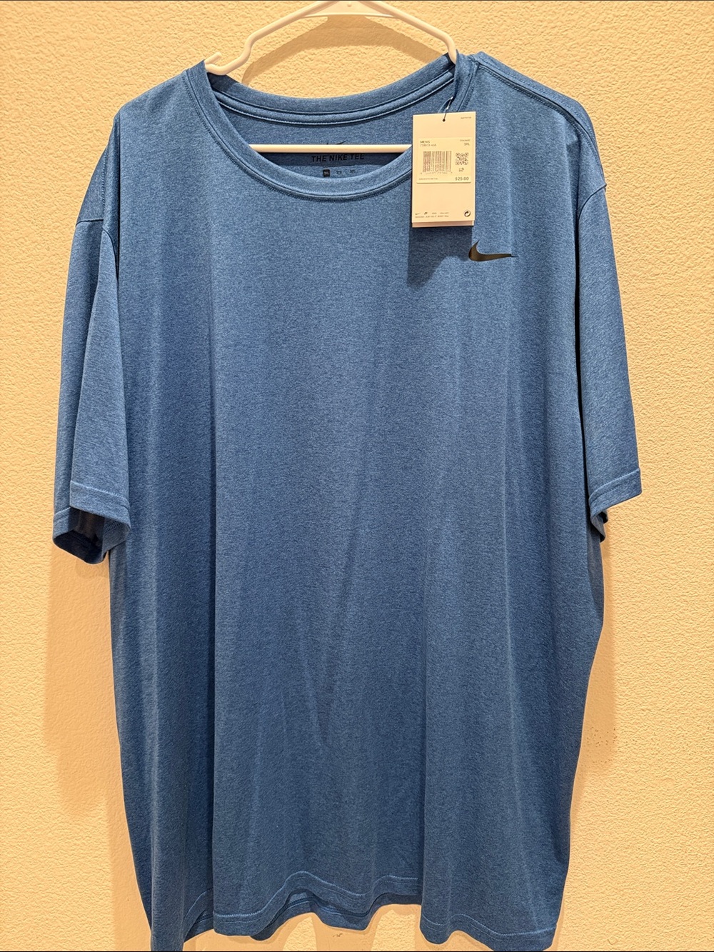 Nike Men's Heathered Slate Blue Short-Sleeve Athletic Tee